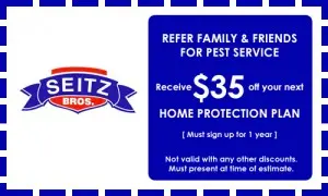 $35 Off Referral Pest Service Coupon - Seitz Brothers in Tamaqua PA